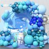 GRESAHOM Blue Balloons Arch Kit, Slate Teal Blue Royal Blue Turquoise Balloons Garland Kit, Ocean Theme Birthday Party Decorations, Under The Sea Balloon Arch for Boys Baby Shower Party Supplies