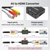 Oassuose AV to HDMI Converter,RCA to HDMI Adapter,Support 1080P Compatible with Wii,N64,PS,Xbox,VHS,VCR, Blue-Ray DVD Players