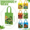24 Pcs Dinosaur Party Favor Bags with Handles Dinosaur Birthday Party Supplies Dino Non Woven Goodie Bags Reusable Dinosaur Gift Bag for Kids Boys Girls Candy Goody Bags Birthday Decoration (Vivid)