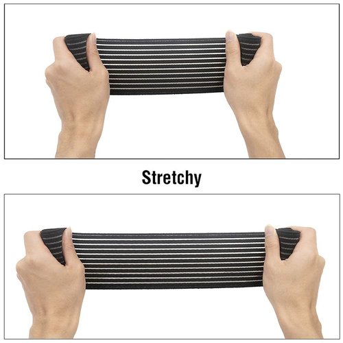 Breast Implant Stabilizer Band, Elastic Chest Compression Band Breast Augmentation Reduction Strap Bandage, Chest Support Strap Wrap Bandage for Fitness Exercise Running Sports Bra Alternative (Black)