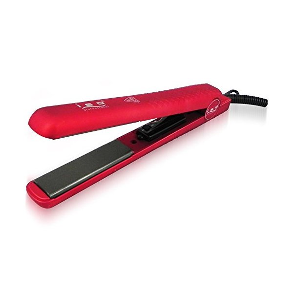 ISO Beauty Spectrum Pro Diamond Collection 1.25" Hair Straightener Flat Iron (RED)