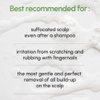 STEAMBASE Perfect Shampoo Brush | Ergonomic Scalp Massager, Scrubber, Exfoliator for Sebum & Dandruff Removal | Soft Silicone Bristles | Dry, Oily, Itchy Scalps, Wet or Dry Hair | White, 1 Count