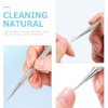 Beavorty 4pcs Stainless Steel Cuticle Pusher Nail Dotting Pen Metal Dead Skin Remover for Professional Manicure Pedicure Nail Art Care Tools