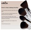 NMKL38 Double Ended Complexion Brush Face Concealer Powder Makeup Brush, Blending Liquid Foundation, Cream Cosmetics - Black Handle, Vegan Brush, Cruelty Free