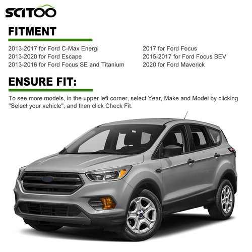 M3N5WY8609 Keyless Entry Remote Key Fob for Ford C-Max Energi Escape Focus SE and Titanium Focus Maverick 2013-2017 1 PCS 5 Buttons-SCITOO