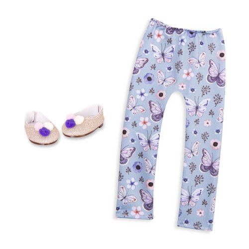 Glitter Girls – Flutter and Sparkle Shoes and Leggings Accessory Set – 14-inch Doll Clothes and Accessories for Girls Age 3 and Up – Children’s Toys