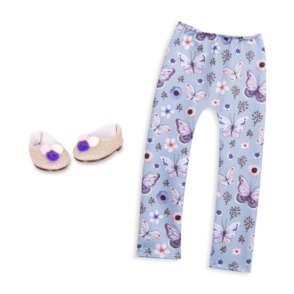 Glitter Girls – Flutter and Sparkle Shoes and Leggings Accessory Set – 14-inch Doll Clothes and Accessories for Girls Age 3 and Up – Children’s Toys
