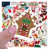 50Pcs Christmas Decorations Stickers for Christmas Holiday Stickers for Kids Adults Gifts Water Bottle Laptop Cup DIY Art Xmas Party Decoration Waterproof Vinyl Cute Santa Snowman Reindeer Sticker