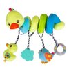 Caterbee Baby car seat Toys, Activity Spiral hangings Stroller Toys, Plush Crib Toys with Squeaky for boy or Girl (Duck)