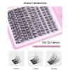 120 Pieces Eyelash Clusters - Wispy Lash Clusters, Individual Lashes, Mixed Lash Clusters, False Eyelash Extensions, DIY Lash Extension for Self Application, C Curl- 50D - 0.05D - 10-14mm, With Glue