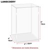 LANSCOERY Acrylic Display Case, Assemble Small Showcase Display Box for Collectibles, with Dustproof & Seamless Display Design, 4x4x6inch White Base