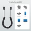 Cable Matters Coiled USB C to USB C Cable with 3A / 60W Fast Charging 1-4 Feet, Support Apple CarPlay, Android Auto, USB C Charger Cable, for iPhone 16/15 Pro Max Plus, Galaxy S23, iPad Pro