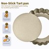 RICHSC-PAN Mini Tart Pan 12PCS, 4 Inch Tart Pan Removable Bottom Non-Stick Tin, 0.9 Inches High Suitable for DIY Making Small Tarts at Home. Champagne Gold Appearance.