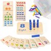 ISMETACU Wooden Montessori Number Blocks for Toddlers, Counting Peg Board for Kids Age 3 4 5,Preschool Learning Toys,Ideal for Kids 3 4 5 Years Old
