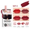 Tiejdhr 4 Colors Matte Lip Gloss, Matte Velvet Lipstick Lip Stain Matte Liquid Lip Gloss Set, Long Lasting 24 Hours Waterproof Ladies Lip Balm Lipstick - Set C