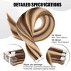 Senmy Real Hair Extensions Tape in Human Hair Chololate Brown to Blonde 14inch 20Pcs 40g/Pack Seamless Invisible Tape in Hair Extensions Human Hair