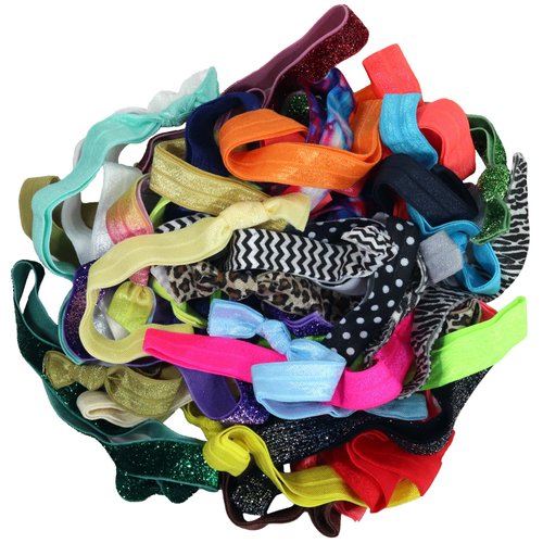 10 Elastic HEADBANDS Assorted (Available in Lots of COLORS) No crease Knotted Ouchless headband or hair ties by Kenz Laurenz (Assorted)