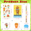 Pasimy 70 Pcs Circus Party Favors Set Carnival Notebook Pencil Clown Stamp Pencil Sharpener Eraser Sticker Circus Animal Party Gift for Circus Birthday Party Baby Shower Decorations Supplies