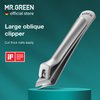 MR.GREEN Oblique Toenail Clipper Stainless Steel Pedicure Tools Good at Cutting Thick and Hard Nails Professional Ingrown Nail Cutter (Nail Clipper+Nail File)