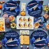 96Pcs Nautical Themed Party Supplies 350GMS Ocean Ferry Navy Paper Plate and Napkins Tableware Cruise Ship Classic Movie Party Decorations for Boys Men Baby Shower Anchor Birthday Party, Serves 24