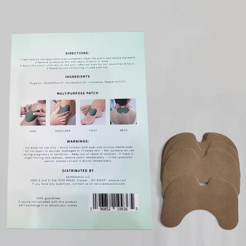 AOSORW Knee Relief Heat Patches: 24 Count Natural Herbal Knees Arthritis Hot Patches Kit for Bone on Bone - Wormwood Relieving Paste Patch Products for Long Lasting Relief Muscle Joint