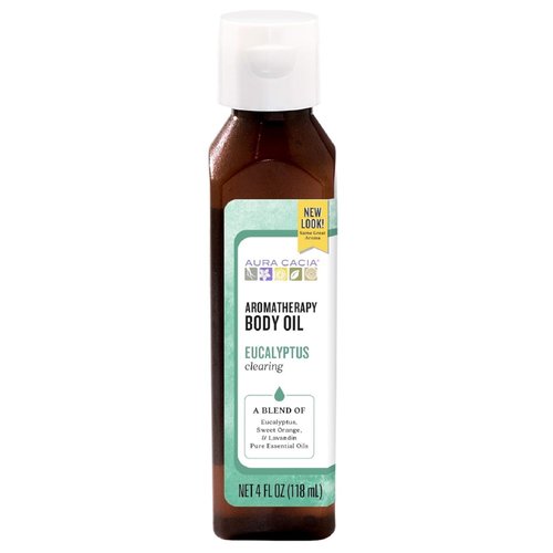 Aura Cacia Body Oil, Clearing Eucalyptus, 4 Fluid Ounce
