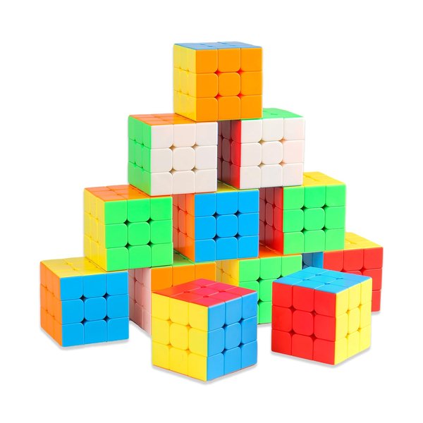 12 Pack Speed Cube 3x3 Set, Stickerless Cube 3X3, Party Favors for All Age, Puzzle Game Toys, Classroom prizes, School Rewards