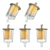 5/16" Universal Fuel Filters Industrial Tractors Cars Trucks Motorcycles Gas Powered Engine Inline Gas Fuel Line 5 Pack