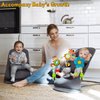 Baby Stroller Arch Mobile, Adjustable Musical Cirb Mobile Toys with Universal Clamps, Versatile Activity Toy Bar for Baby Bouncer Infant Car Seat Toys Stroller Toys Mobile for Bassinet Crib - Orange