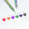IHPUKIDI 24 Pack 0.5mm 6-in-1 Multicolor Ballpoint Pen, 6 Color Transparent Barrel Retractable Ballpoint Pens for Office School Supplies Students Gift