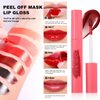 3 Colors Peel Off Matte Lip Tint，Lip Tattoo Peel Off，Natural Peel Off Lip Stain Lip Liner, Long-Lasting Waterproof & Transfer Proof Nude Lip Gloss，Lip Makeup Gift For Women (#01#02#03)