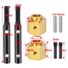 RCLIONS Brass Extended Wheel Hubs Hex +10mm with Steel Stub Axle for Axial SCX10-III AXI03007 Wrangler 1/10th RC Crawler Car