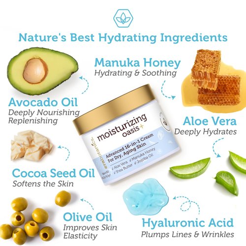 Era Organics Advanced Face Moisturizer for Dry Skin - Nourishing 16-in-1 Night Cream Moisturizer for Face - Hydrating Face Moisturizer for Women and Men