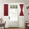 Aquazolax French Door Curtain Window Treatment - Blackout Thermal Curtains 25"x40" French Door Panels Solid - 1 Panel, Red