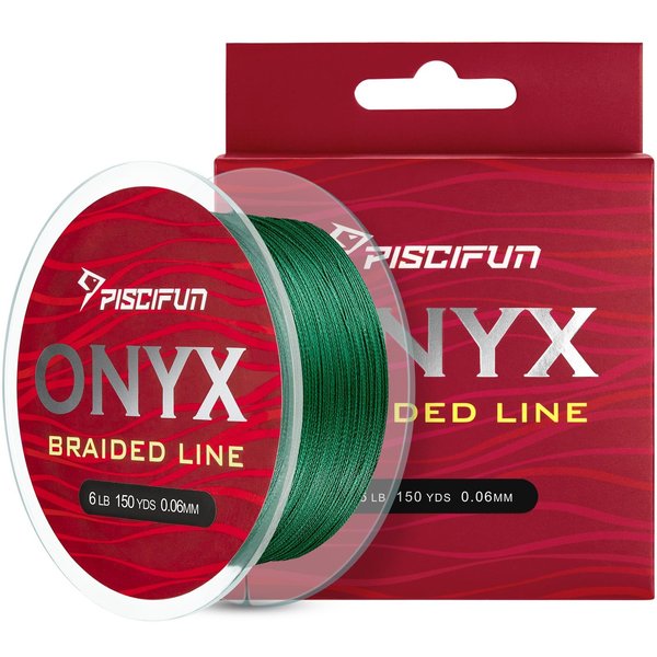 Piscifun Onyx Braided Fishing Line Advanced Superline Braid Lines 547Yd 8lb Green