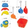 ArtCreativity Sand Castle Bucket Set, 8 Piece Set, Includes1 Bucket, 3 Molds, 2 Shovels, 1 Rake & 1 Water Pot, Fun Summer Beach Toys for Kids, Children’s Beach Toys, Great Birthday Gift
