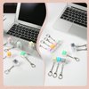 Yeetec 16 Pack Fidget Keyboard Keychain Toys, Finger Keyboard Fidget Toy, Keycap Fidget Keychain for Stress Relief, DIY Crafts, Party Supplies, 16 Colors