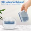 AIMAIAIMAI Compact Leakproof Travel Soap Case, Silicone Travel Soap Container, Portable Soap Box with Drainage Layer, Shatterproof Soap Holder for Bathroom, Gym (Blue)