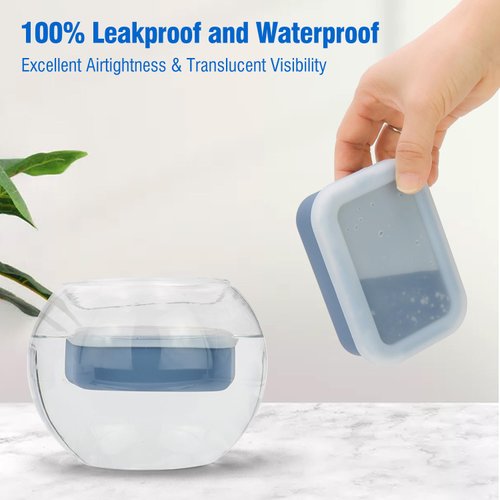 AIMAIAIMAI Compact Leakproof Travel Soap Case, Silicone Travel Soap Container, Portable Soap Box with Drainage Layer, Shatterproof Soap Holder for Bathroom, Gym (Blue)