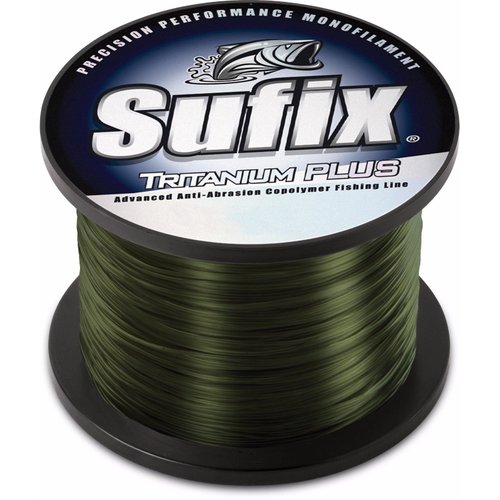 Sufix Tritanium Plus 1/4-Pound Spool Size Fishing Line (Dark Green, 14-Pound)