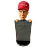President Trump 2024 Save America Bobblehead Doll | MAGA Border Wall Themed Donald Trump Figure | Build The Wall Bobblehead for Republican Trump Supporters