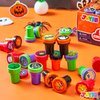 JOYIN 25 Pieces Halloween Stamps for Kids, 25 Designs Halloween Rubber Stampers Bulk, Halloween Party Favors Gifts, Trick or Treats Stampers Classroom Game Prizes, Halloween Goodie Bag Fillers