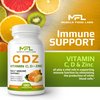 MFL C D Z | Vitamin C, 1000mg | Vitamin D3, | Zinc, | Non-GMO & Gluten Free | Veggie Caps | 120 Servings | Vegan Friendly