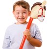 2PCS Inflatable Stick Horse,Inflatable Horse Head on Stick Horse Costume Pony/Halloween/Western Cowboy/Horse Baby Shower Birthday Party Decorations Supplies Favors Props, 37 Inches (Red)