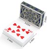 Metsyth Playing Cards 2 Pack Deck of Cards,Standard Poker Cards Professional Set,Fun Card Games for Adults,Easy Shuffle Unique Design Cards for Pinochle,Bridge,Go Fish,Cartas (Blue/Red)