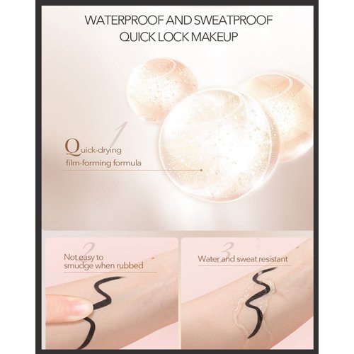 3 Pcs Matte Black Waterproof Smudge-proof Gel Eyeliner Pencil,Fade-Proof Eye Liner Water Line Pencil,Cat Eye/Smoky Eye Makeup Pen,Waterline Gel Eye Liner,Christmas Makeup Gift Set for Women Girl