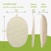 2 Pack Exfoliating Shower Loofah Sponge Pads, Body Scrubber for Men Women Removing Dead Skin, Made with Natural Luffa and Terry Cloth, 5.9x3.7IN Loofahs Mesh Pouf Body Glove for Bath Spa