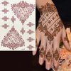 PPVWEY 10 Sheets Henna Tattoos Temporary Stickers 10Pcs Brown Tattoo Templates Women Body Art Stickers for Wedding Party(10pcs Brown)