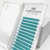 CoMango Colored Lash Extensions C Curl 8-14mm Mixed Lash Tray Easy Fan Volume Lashes Dark Turquoise Colored Eyelash Extensions Volume Lash Extensions Self Fanning Eyelash Extensions