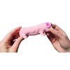 Squishy Stretchy Pug (2.5" to 6.5") Rubber Fidget Sensory Toy Filled with Sand. Great Stress Relief Dog Toy for Kids, Adults and Pets. (1 Pack - Light Pink)